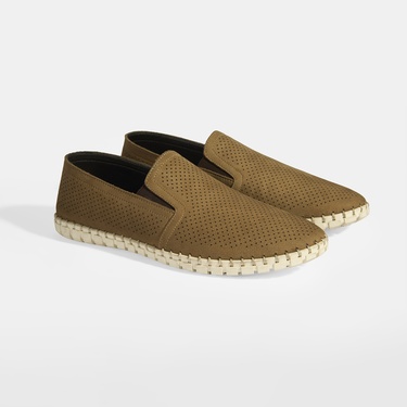  Dislina Kahve Erkek Deri Slip-On Günlük Ayakkabı