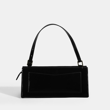  Siyah Kadın Deri Omuz Çantası