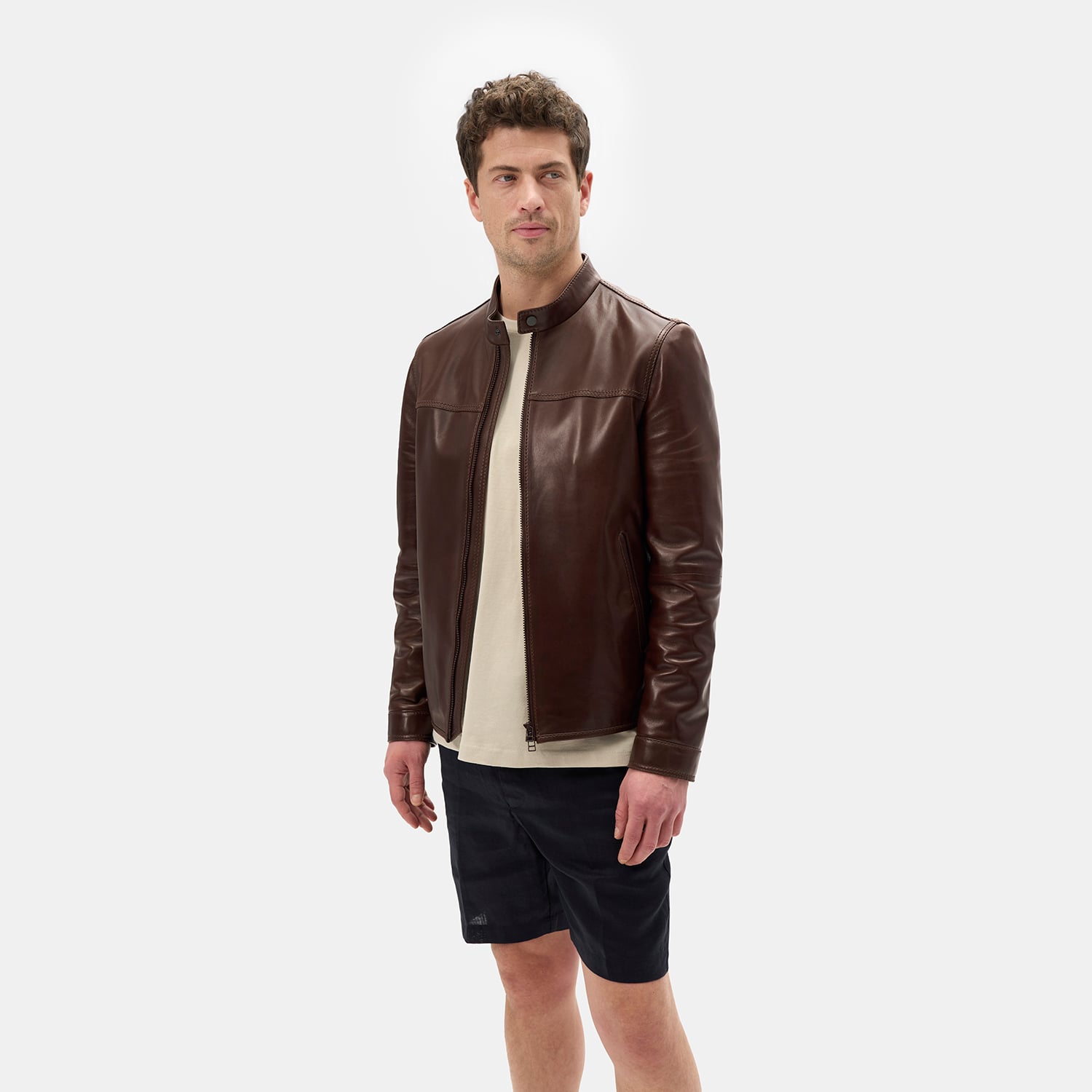  Dyami Kahve Erkek Deri Mont