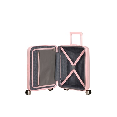  American Tourister Açık Pembe Soundbox - 55 cm Kabin Boy Sert Valiz
