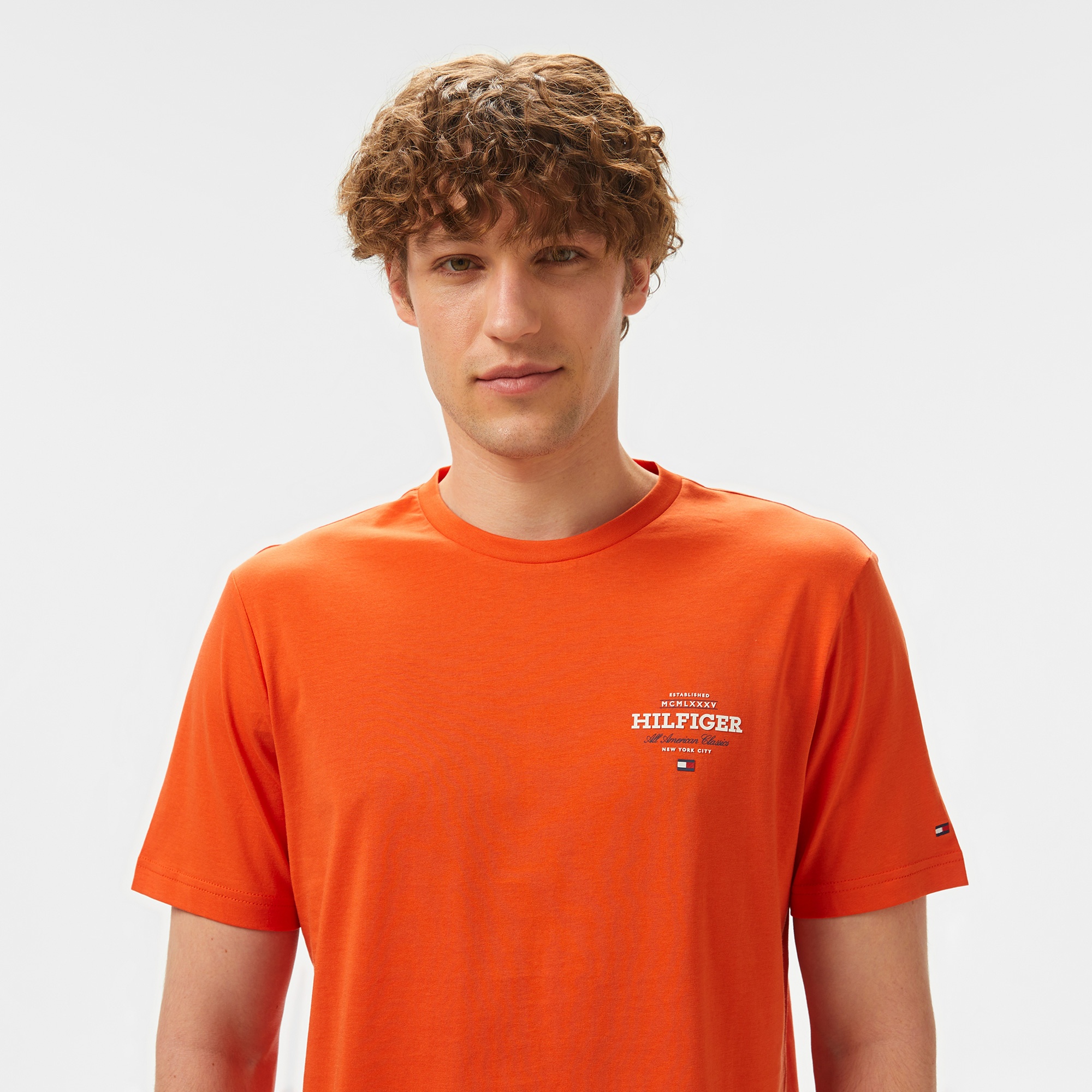 Tommy Hilfiger Monotype All American Erkek Turuncu T-Shirt