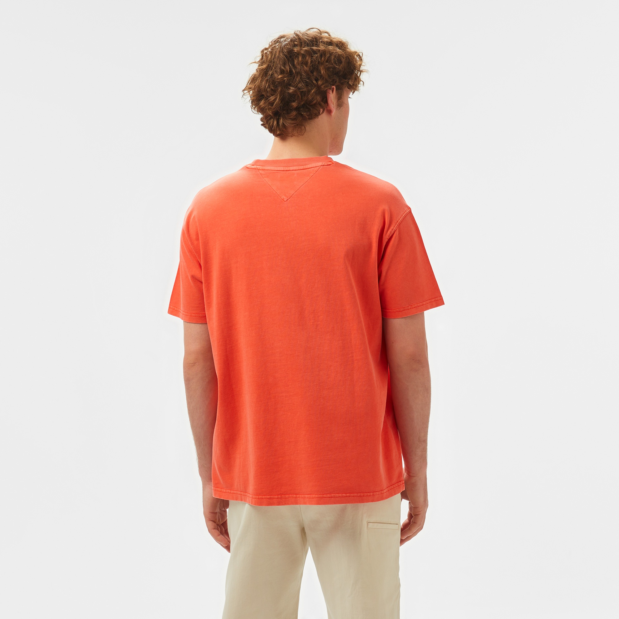 Tommy Jeans Relax Label Erkek Turuncu T-Shirt