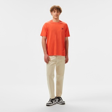  Tommy Jeans Relax Label Erkek Turuncu T-Shirt
