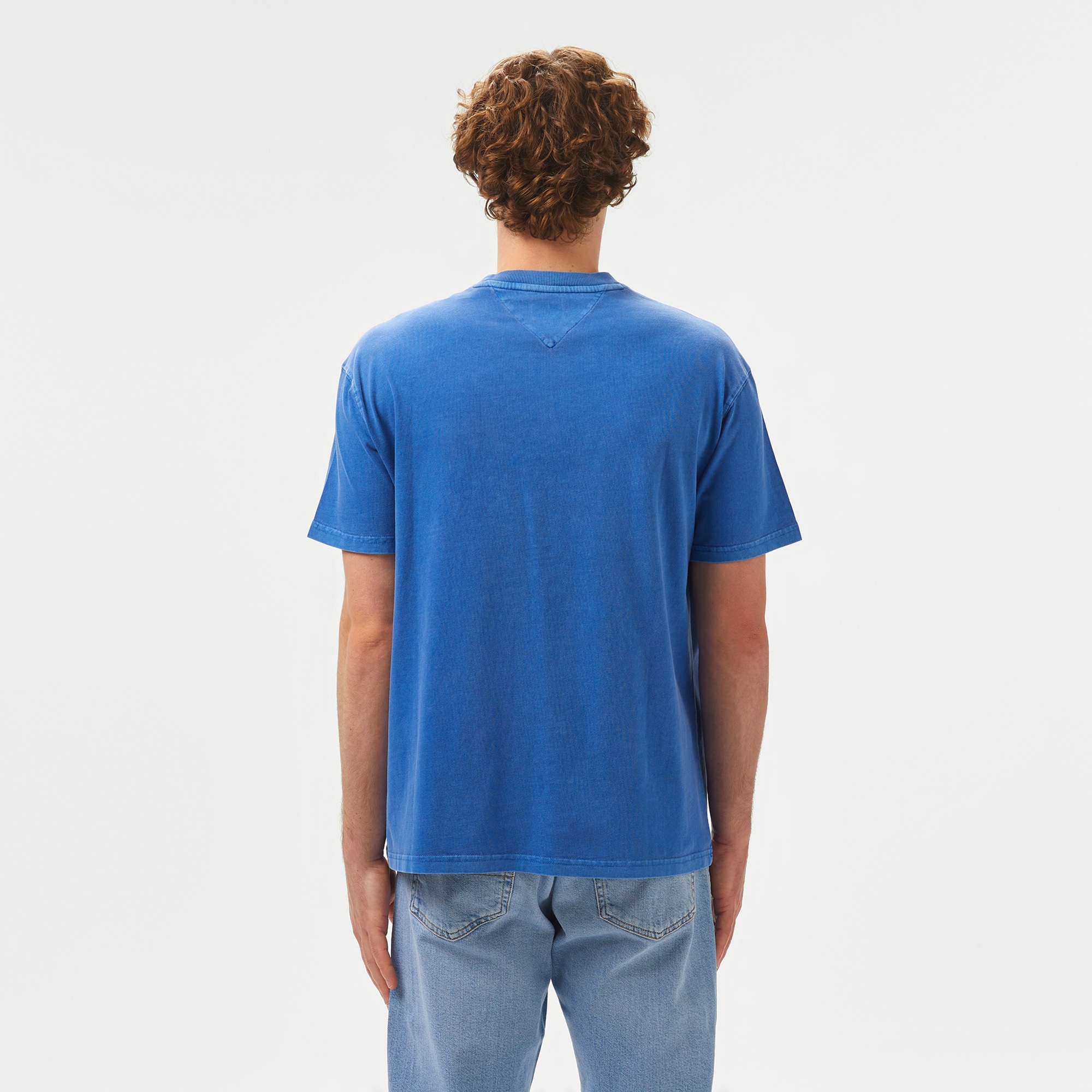 Tommy Jeans Relax Label Erkek Mavi T-Shirt