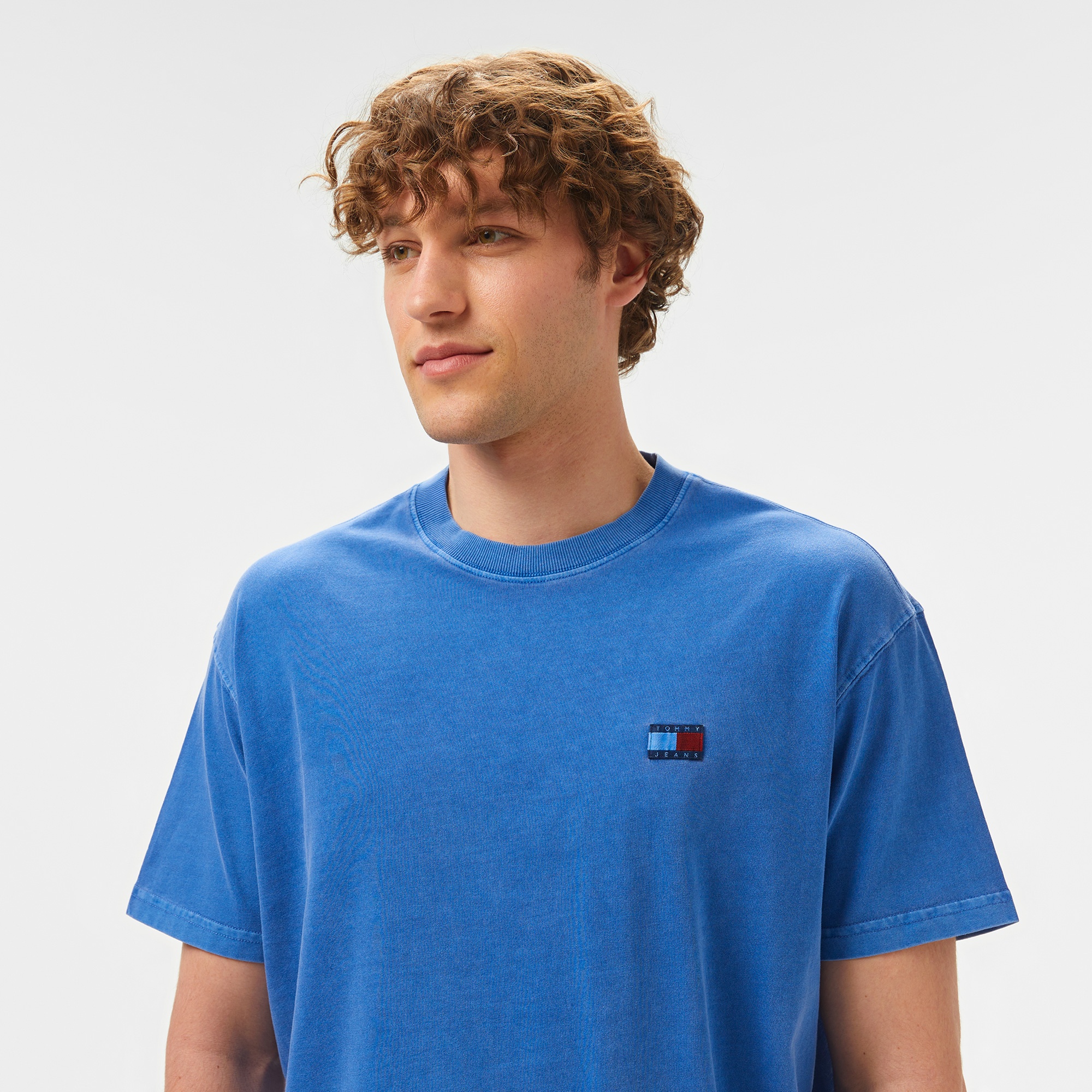 Tommy Jeans Relax Label Erkek Mavi T-Shirt