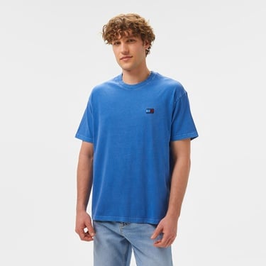  Tommy Jeans Relax Label Erkek Mavi T-Shirt