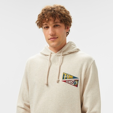  Tommy Jeans Reg Uni Flag Tiger Erkek Bej Sweatshirt