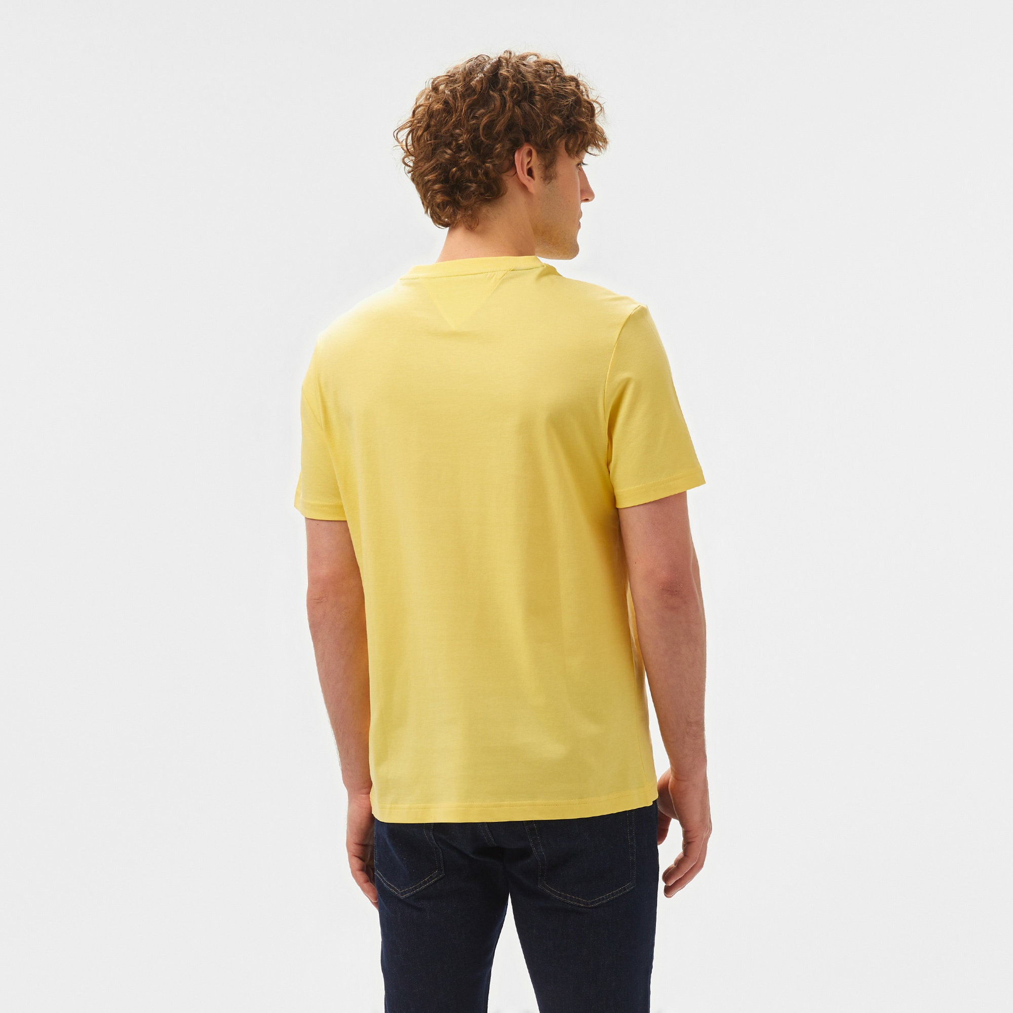 Tommy Hilfiger Center Stack Erkek Sarı T-Shirt