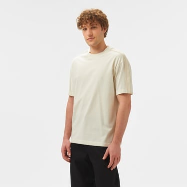  Calvin Klein Logo Tape Erkek Beyaz T-Shirt