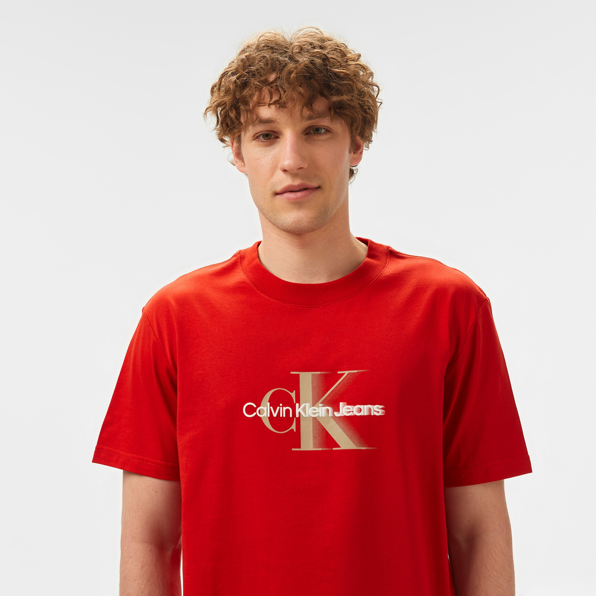 Calvin Klein Monologo Shift Erkek Kırmızı T-Shirt