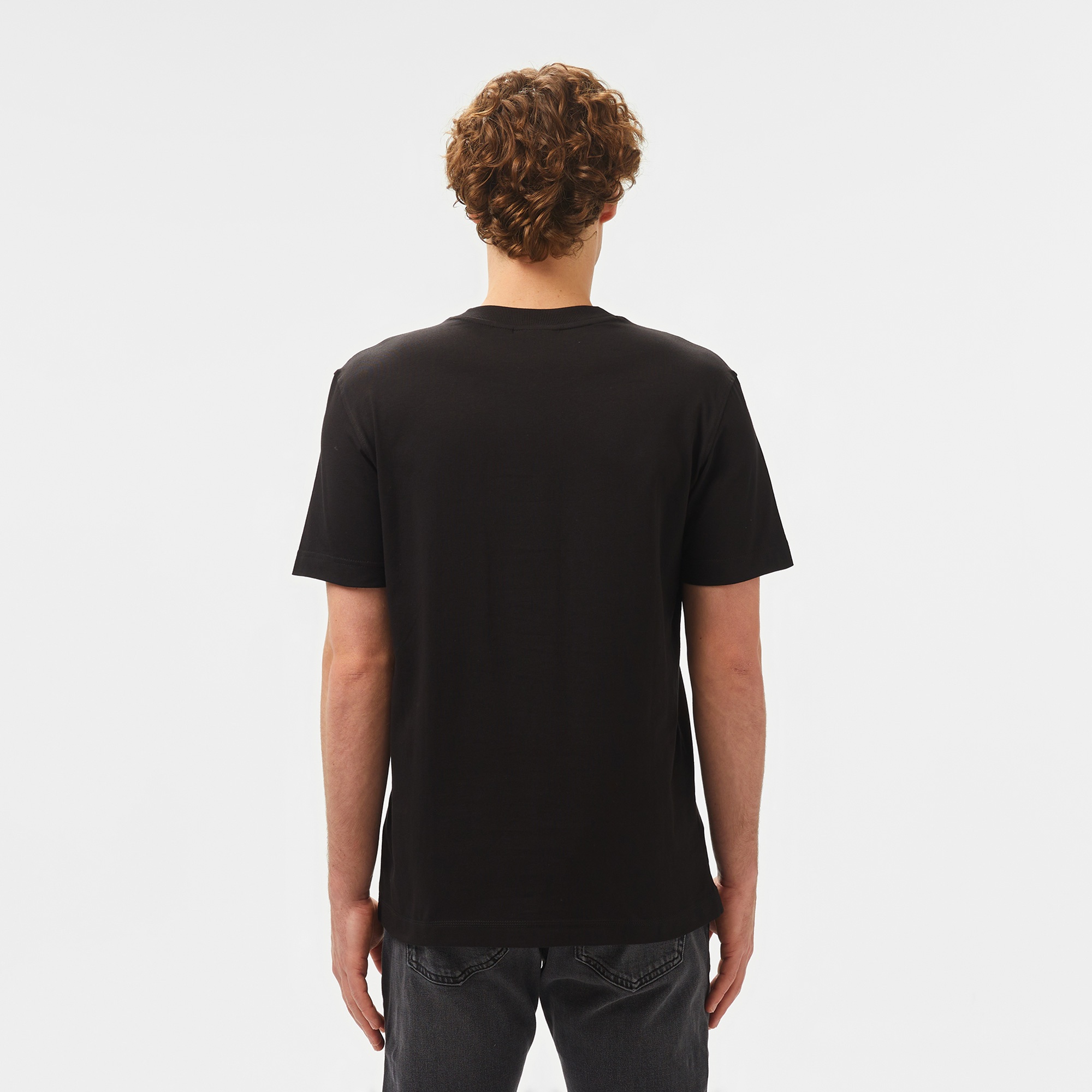 Calvin Klein Woven Label Regular Erkek Siyah T-Shirt