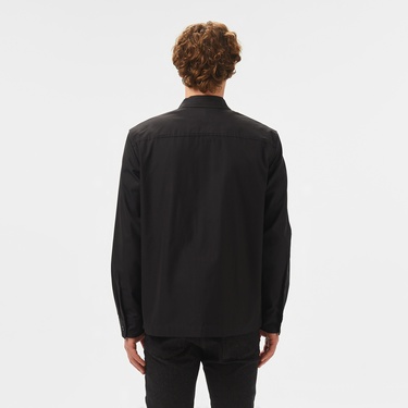  Calvin Klein Cotton Blend Over Erkek Siyah Gömlek