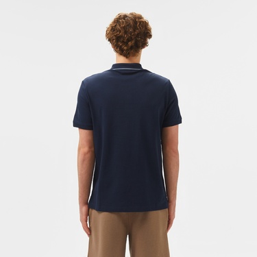  Calvin Klein Stretch Pique Multi Tipping Erkek Mavi Polo