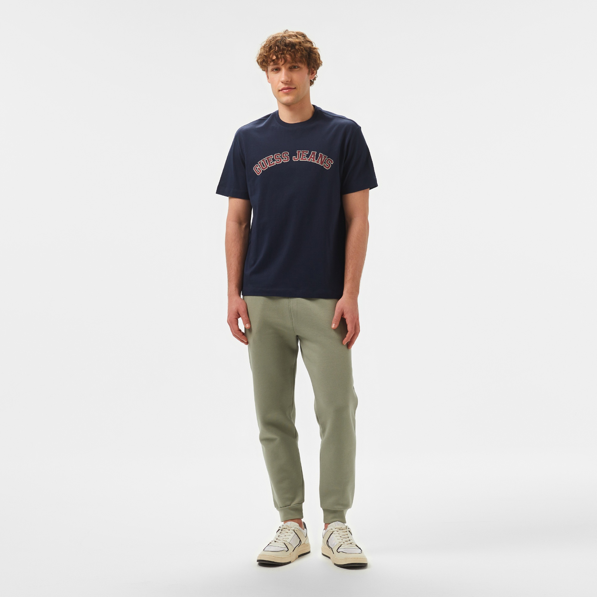 Guess Mid Organic Heavy Erkek Lacivert T-Shirt