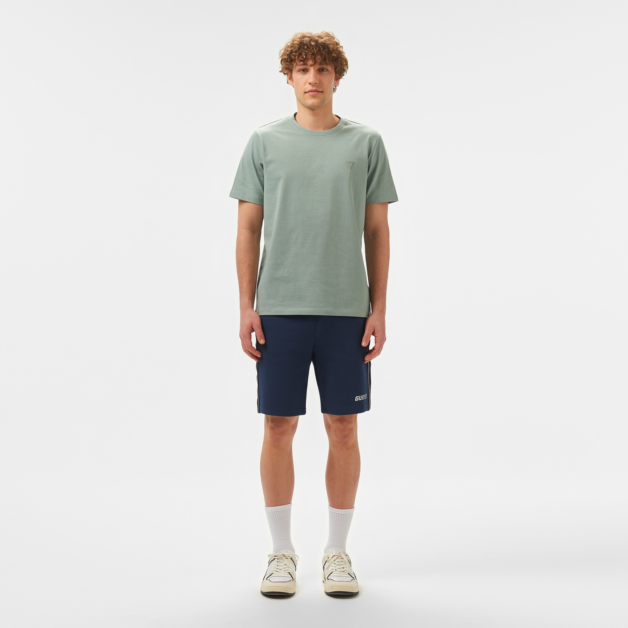 Guess Cn Patch Org Heavy 259 Erkek Gri T-Shirt