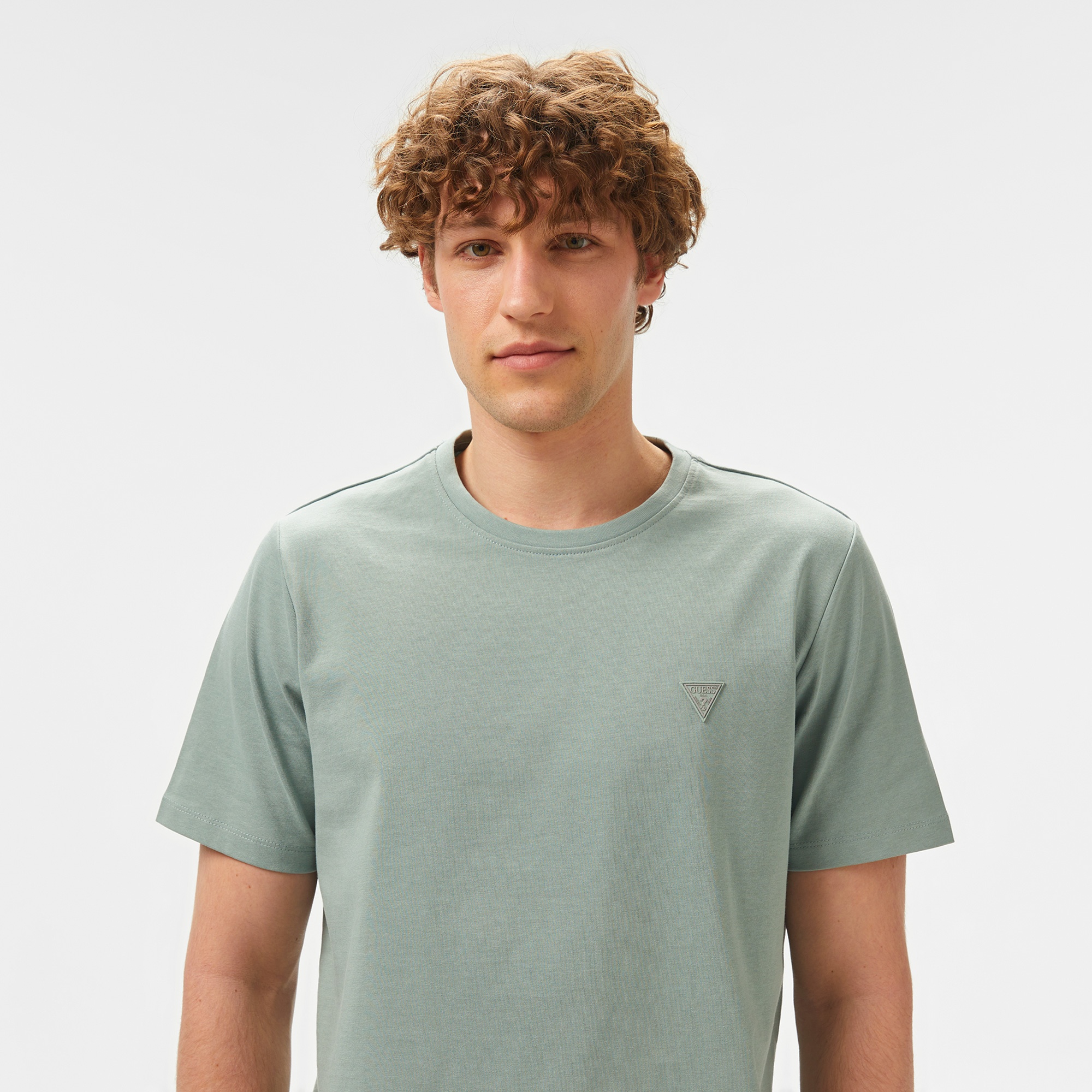 Guess Cn Patch Org Heavy 259 Erkek Gri T-Shirt