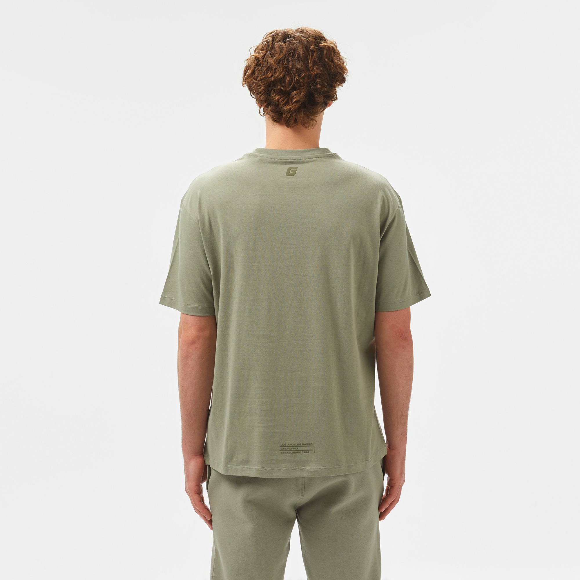 Guess Azha Cn Over Mid Organiceam 180 Erkek Yeşil T-Shirt