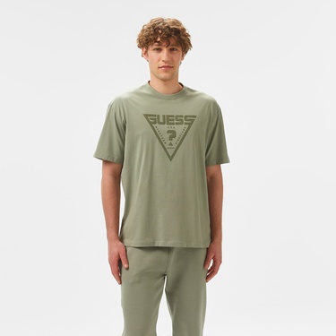  Guess Azha Cn Over Mid Organiceam 180 Erkek Yeşil T-Shirt