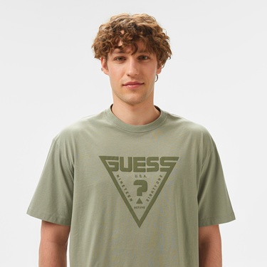  Guess Azha Cn Over Mid Organiceam 180 Erkek Yeşil T-Shirt