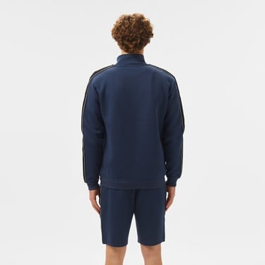  Guess Mickey Full Zip Recycled Punto Milano 300 Erkek Mavi Sweatshirt