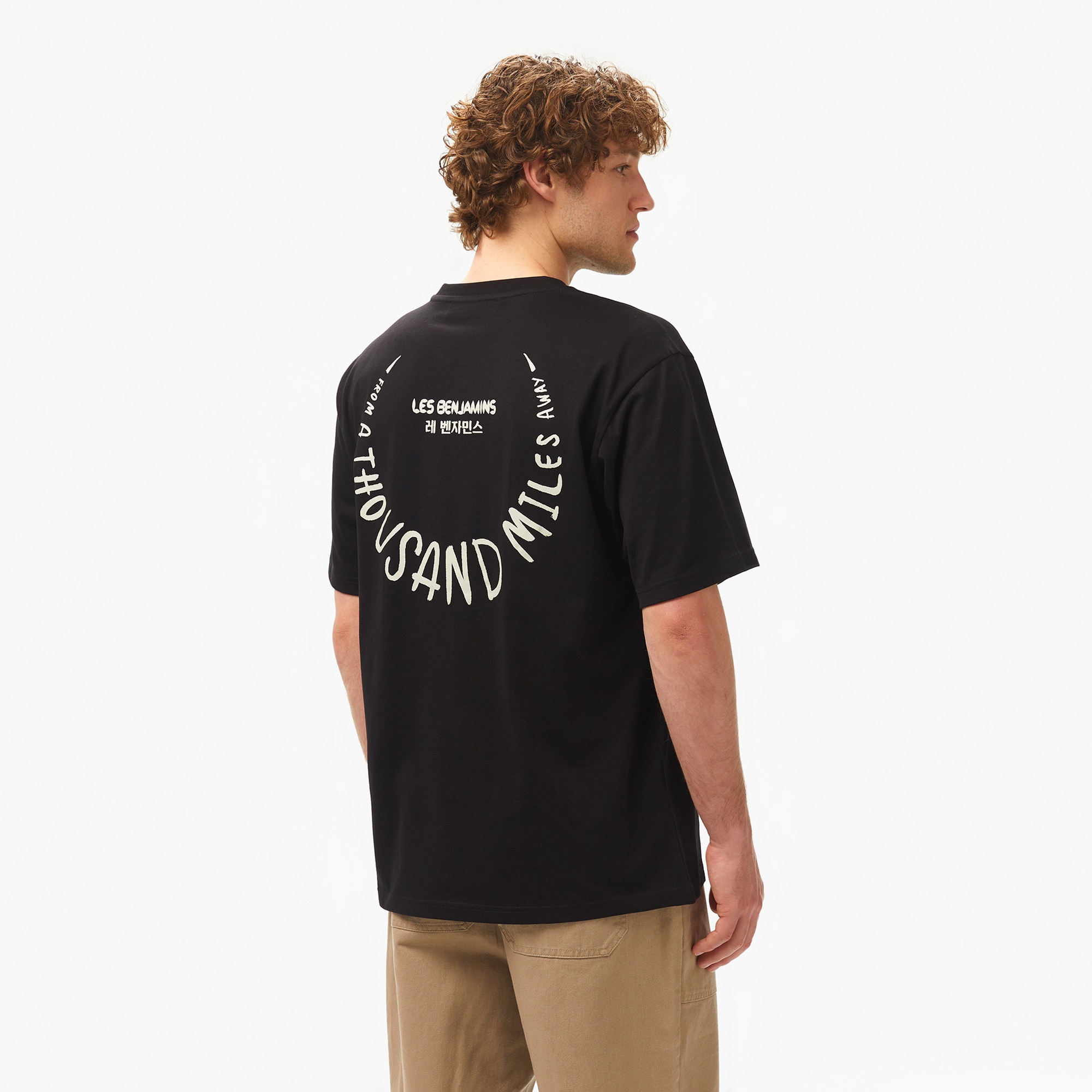 Les Benjamins Relaxed 038 Erkek Siyah T-Shirt