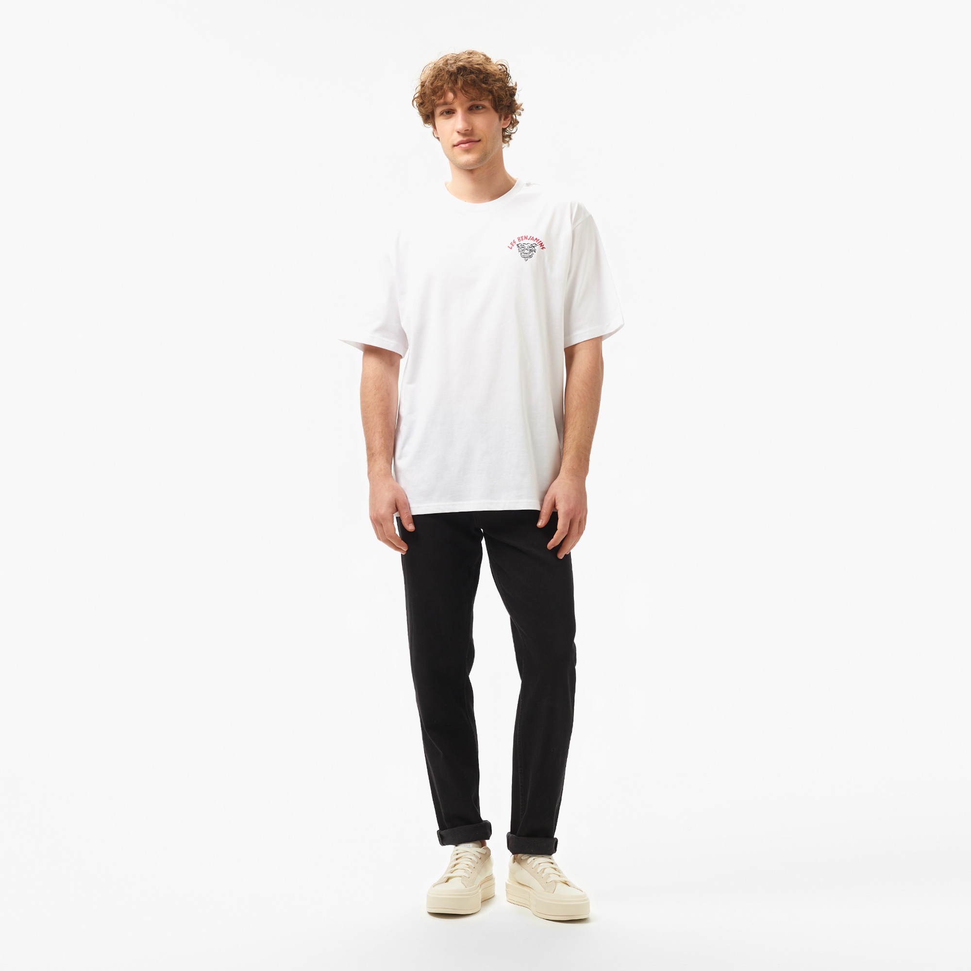 Les Benjamins Relaxed 031 Erkek Beyaz T-Shirt