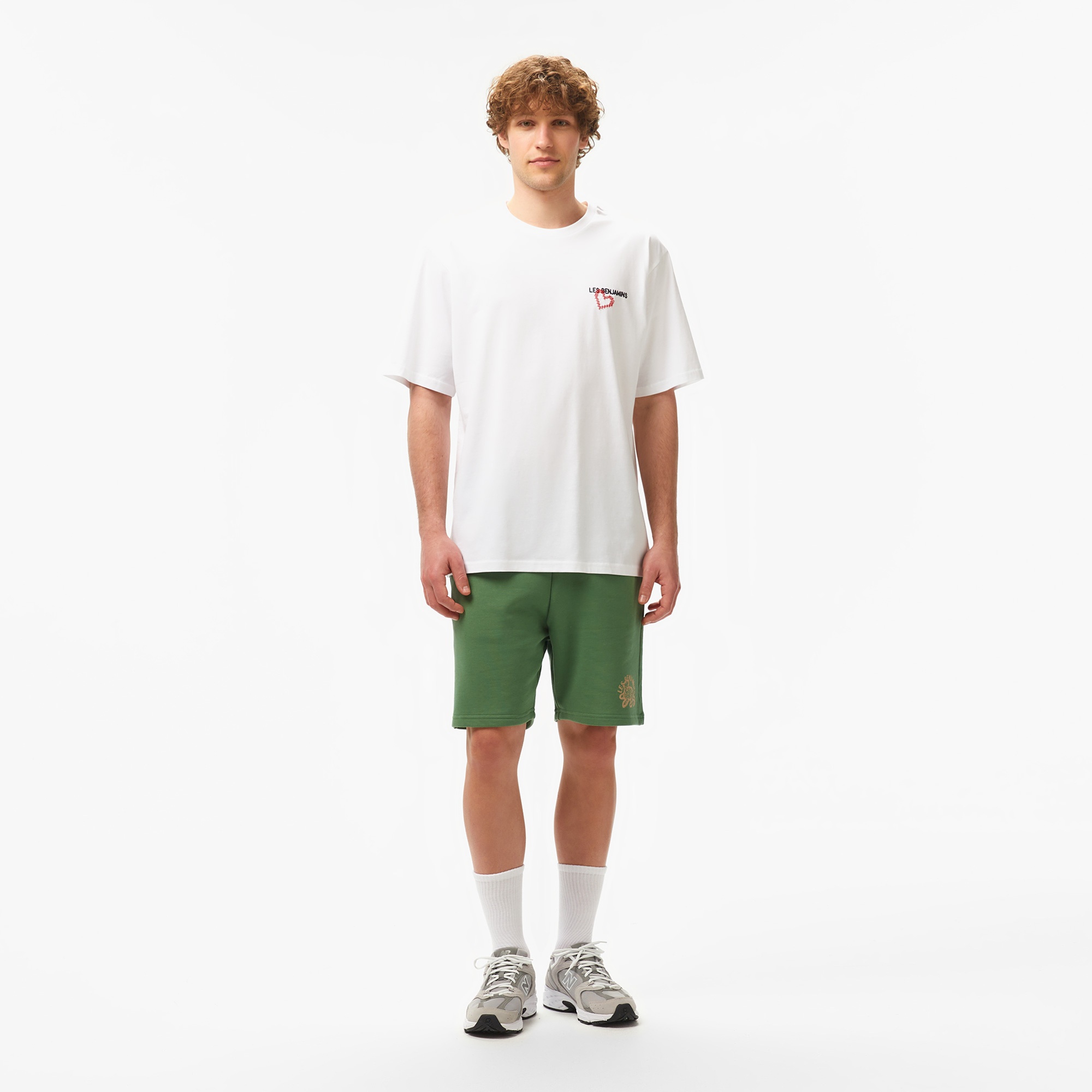 Les Benjamins Relaxed 024 Erkek Beyaz T-Shirt