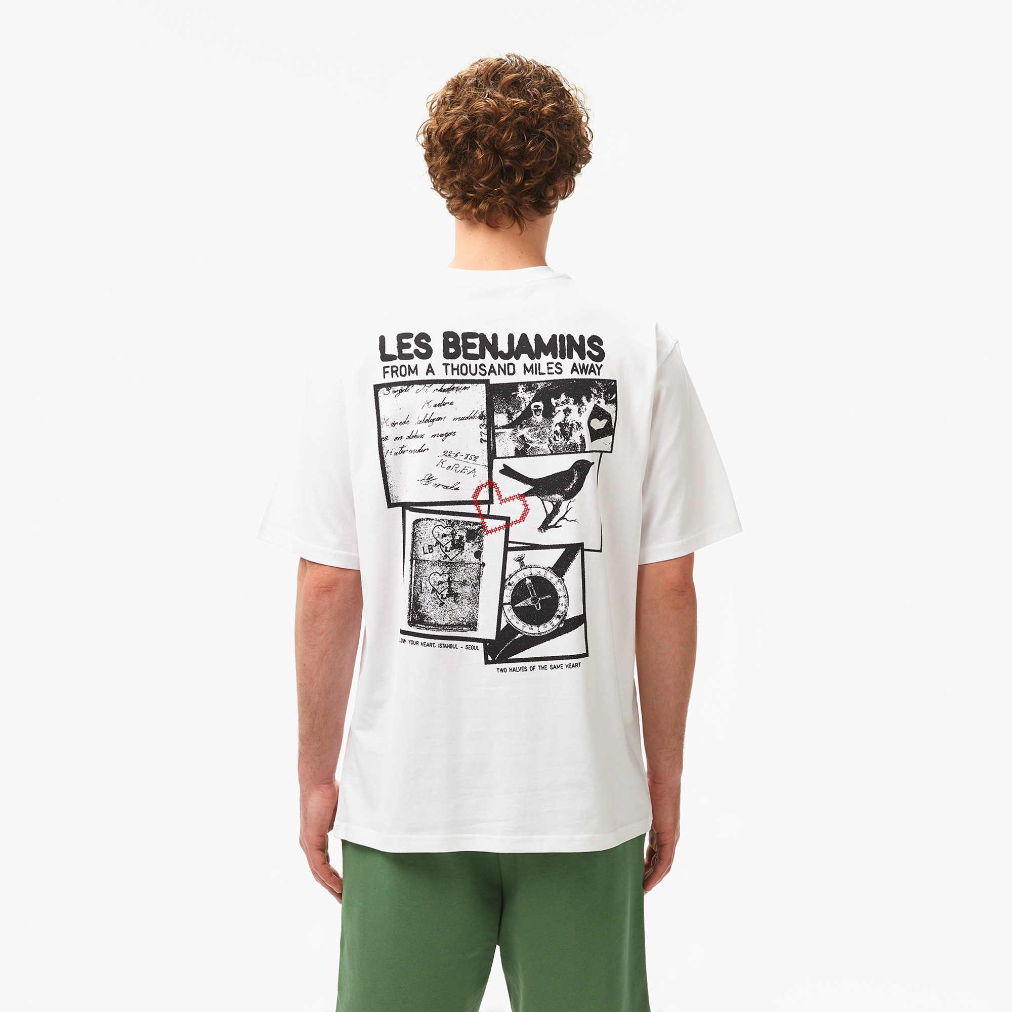 Les Benjamins Relaxed 024 Erkek Beyaz T-Shirt