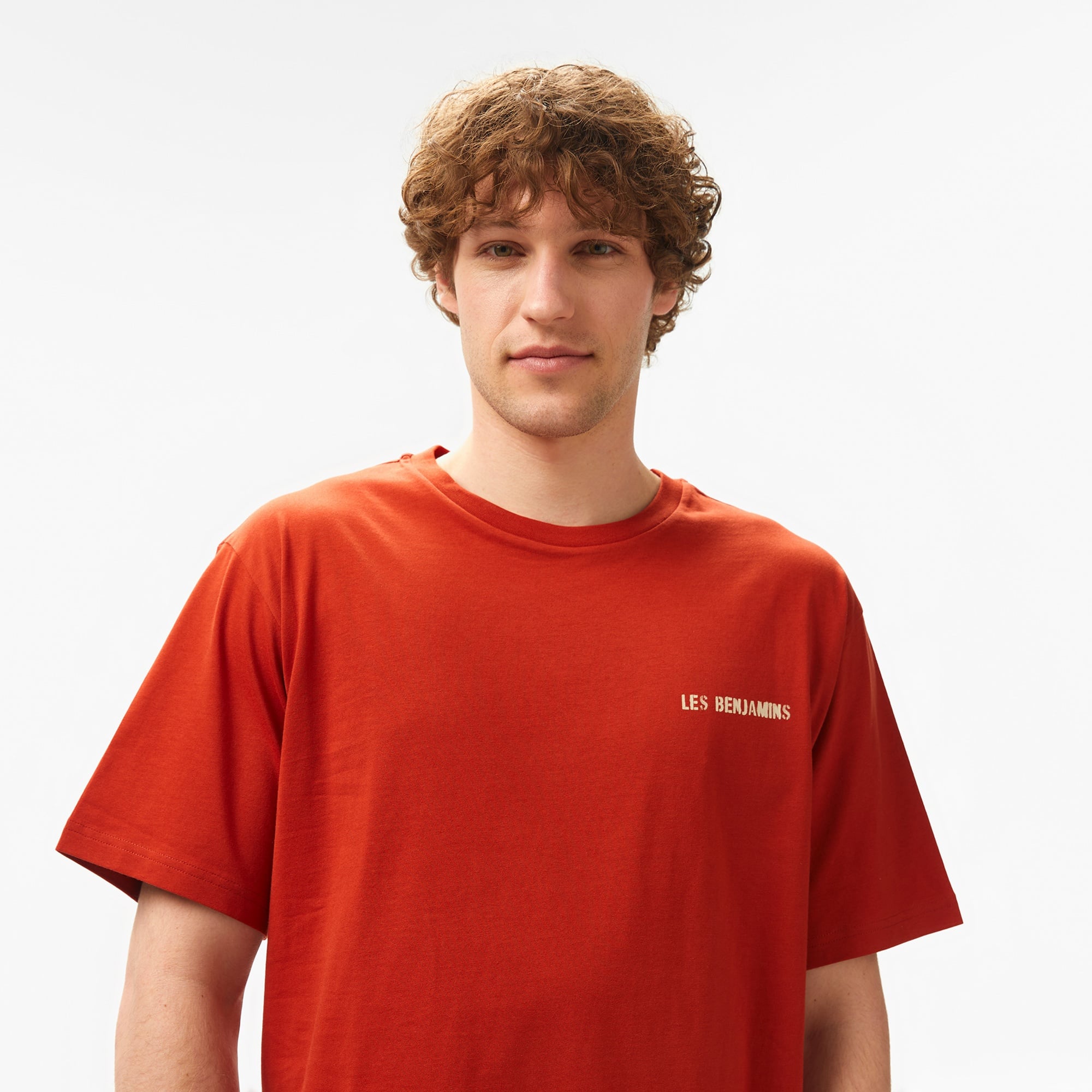 Les Benjamins Relaxed 016 Erkek Bordo T-Shirt
