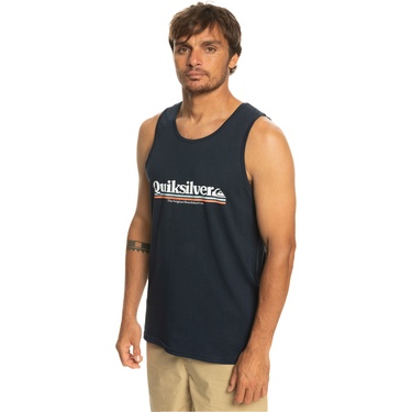  Quiksilver Betweenthelines Erkek Mavi Tişört