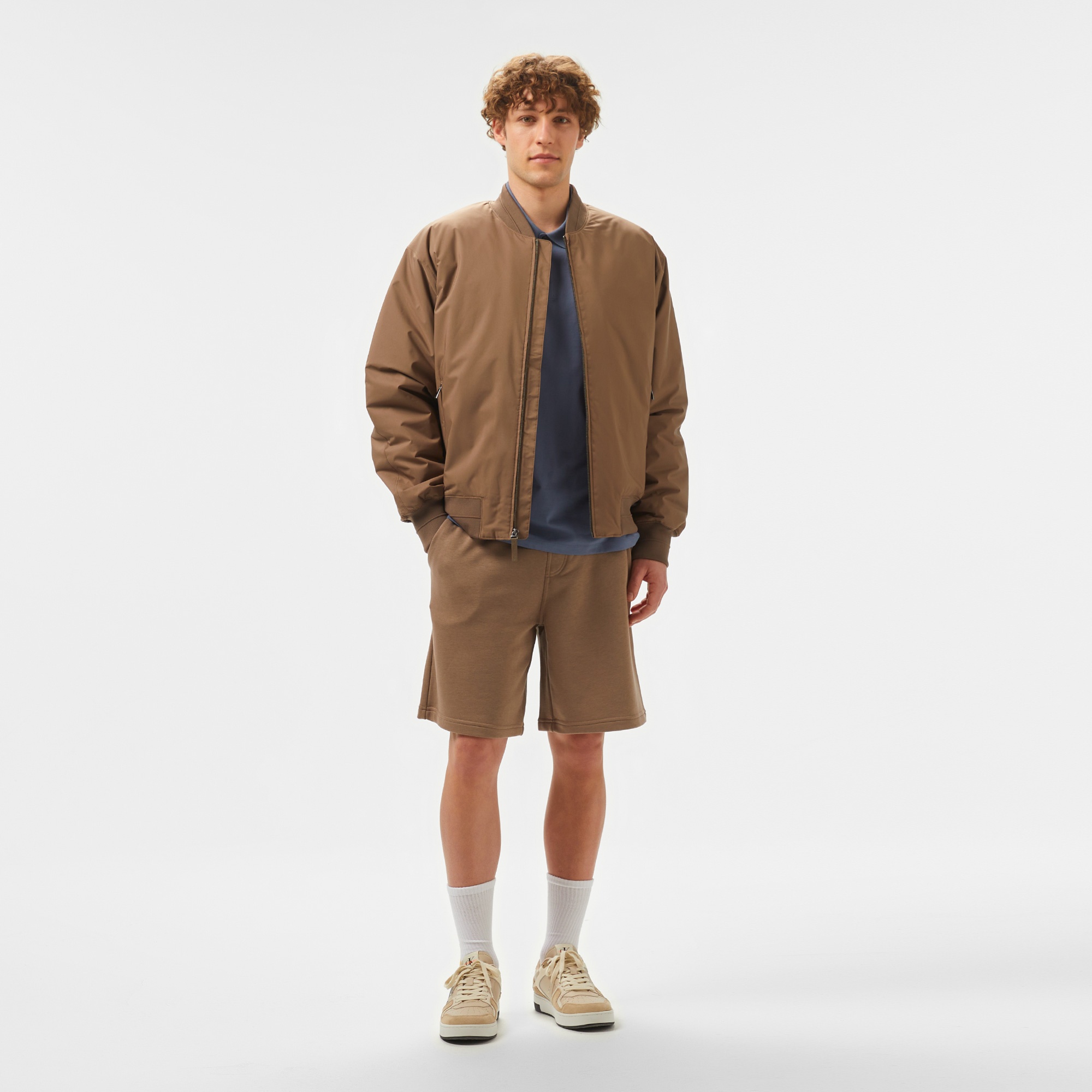 Calvin Klein Sport Hero Erkek Kahverengi Bomber Ceket