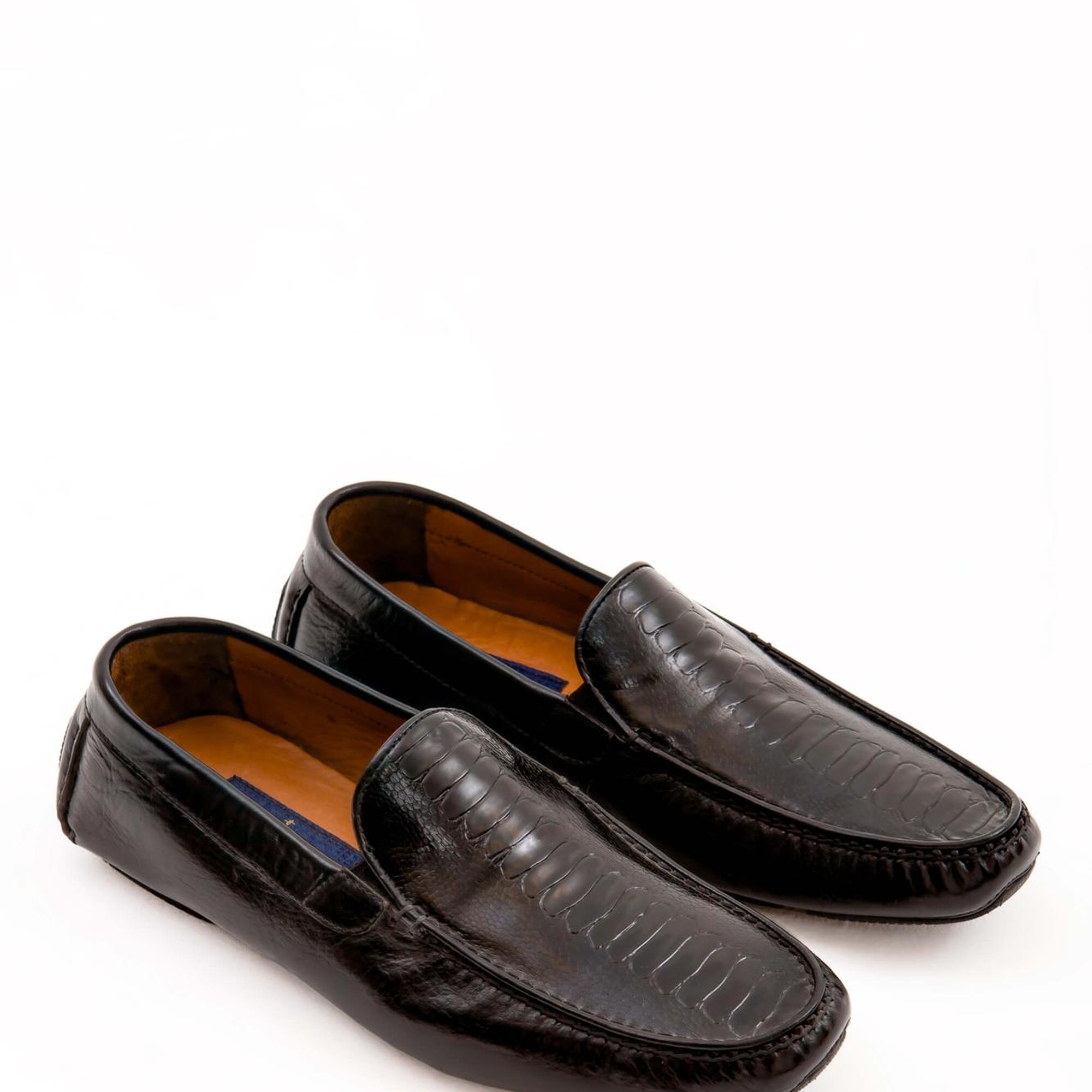 Tamer Tanca Erkek Hakiki Deri Siyah Bufalo Driver Ayakkabı