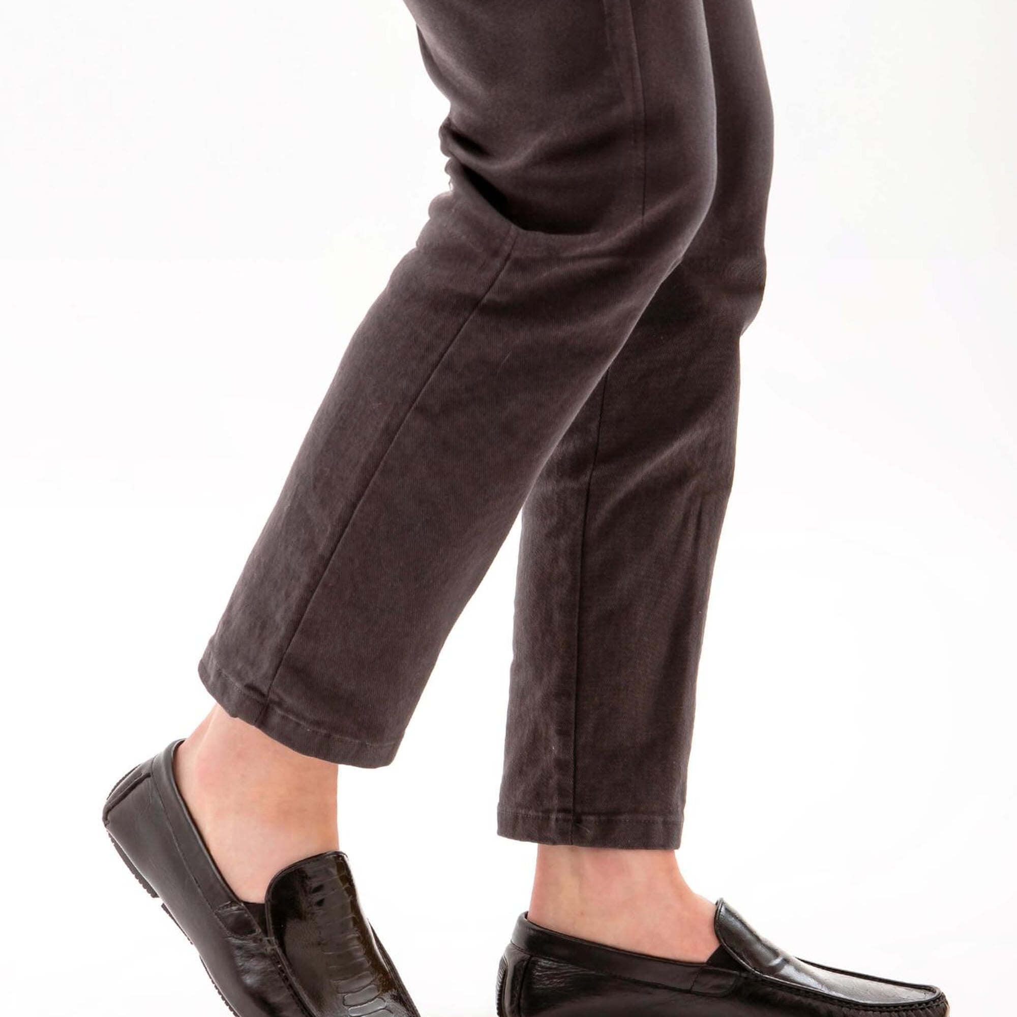 Tamer Tanca Erkek Hakiki Deri Siyah Bufalo Driver Ayakkabı