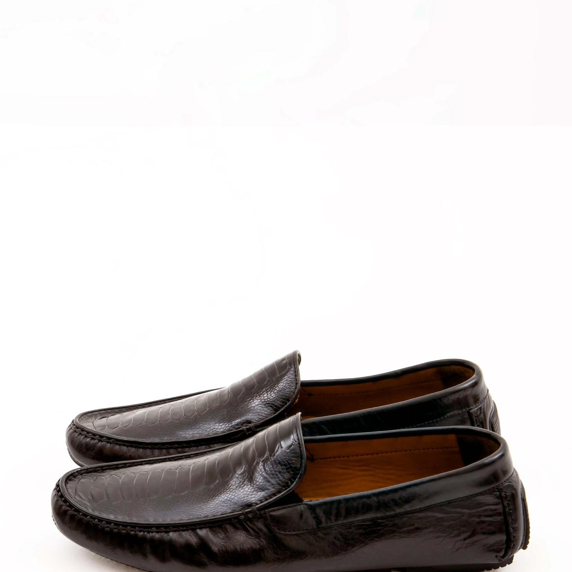 Tamer Tanca Erkek Hakiki Deri Siyah Bufalo Driver Ayakkabı