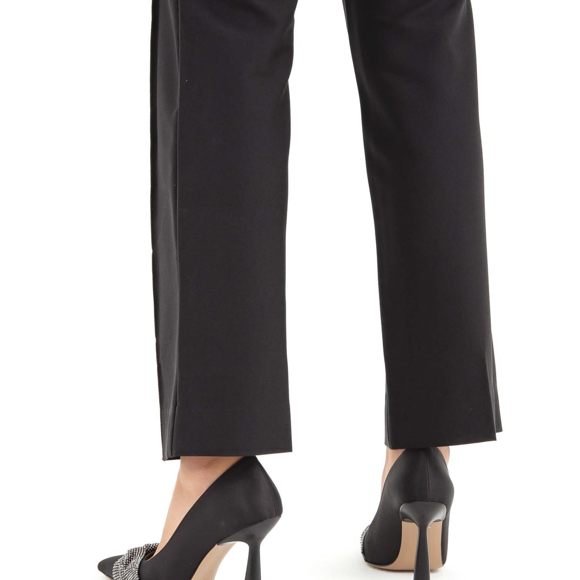 Tamer Tanca Kadın Vegan Siyah Saten Stiletto Ayakkabı