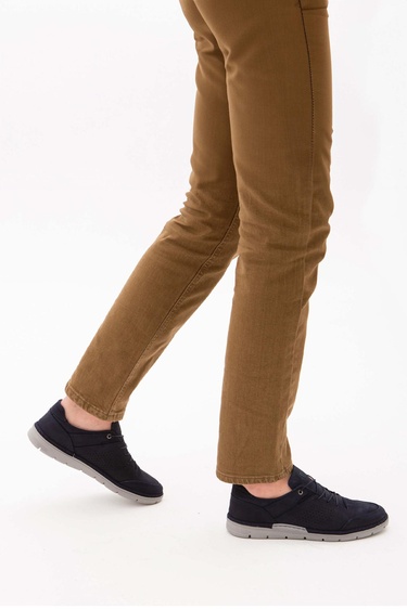  Tamer Tanca Erkek Hakiki Deri Lacivert Nubuk Casual Ayakkabı