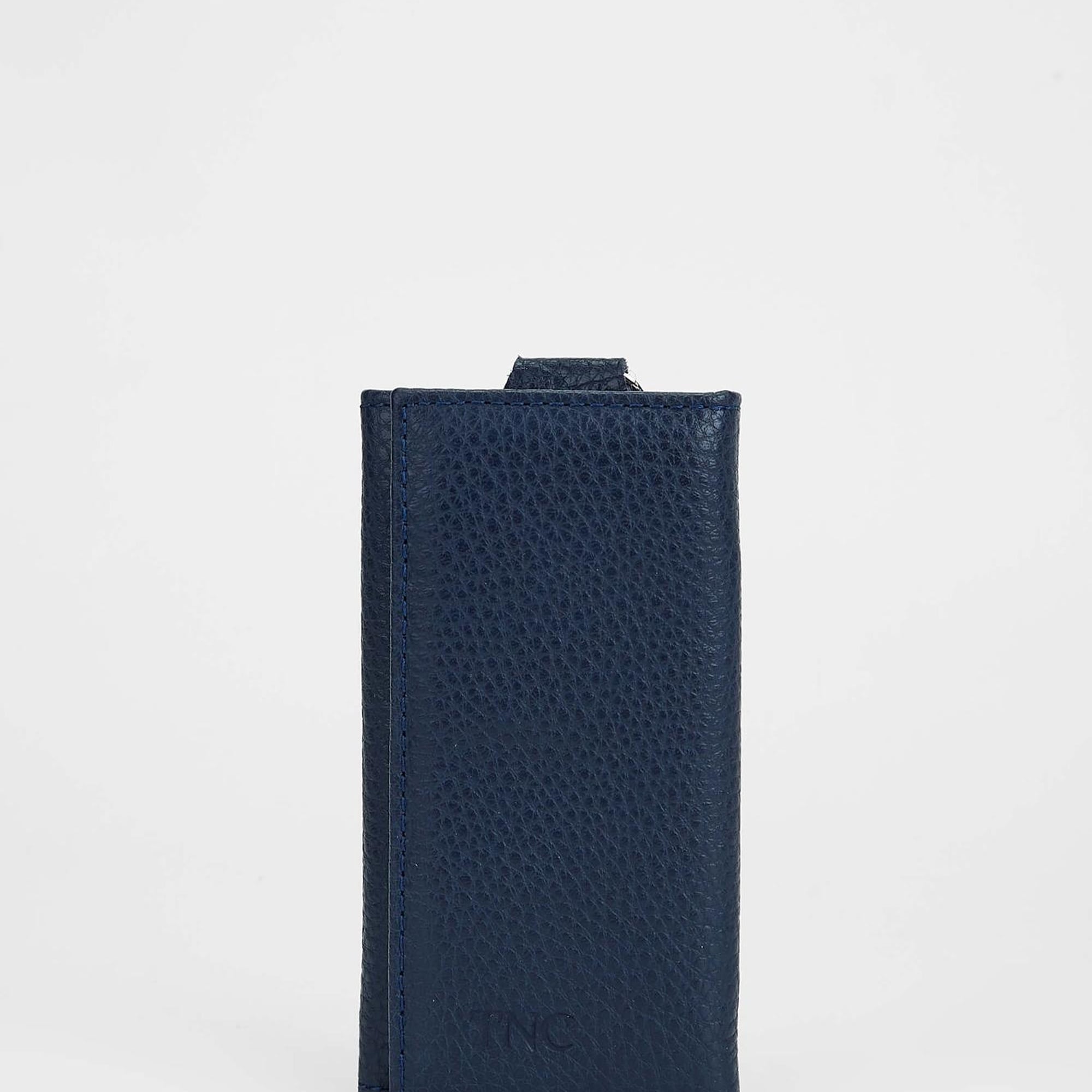 Tamer Tanca Erkek Hakiki Deri Lacivert Anahtarlık