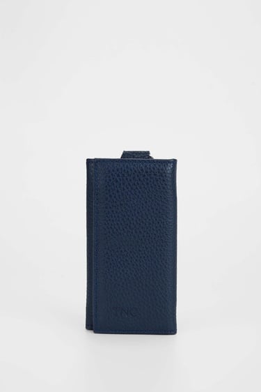  Tamer Tanca Erkek Hakiki Deri Lacivert Anahtarlık