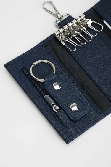  Tamer Tanca Erkek Hakiki Deri Lacivert Anahtarlık