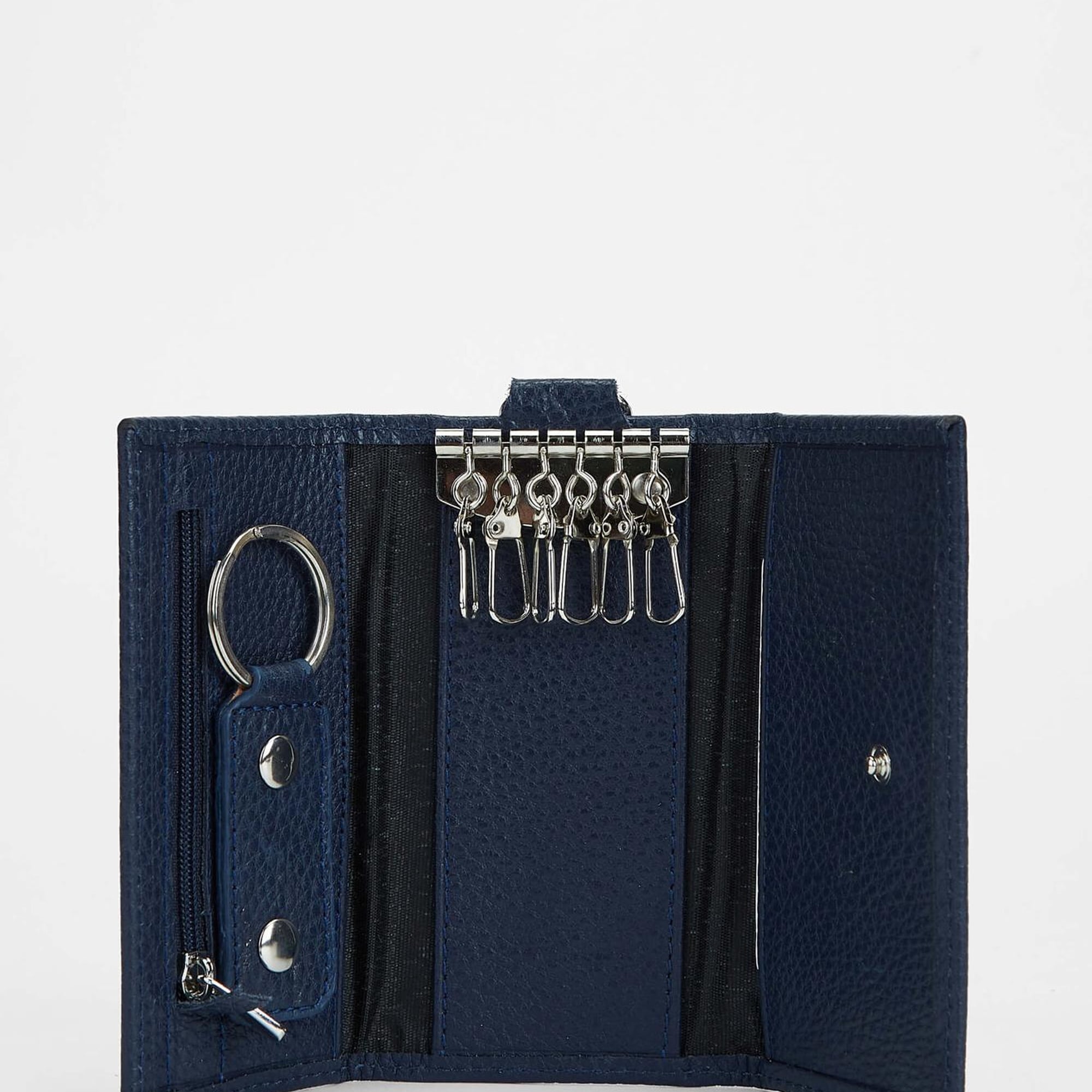 Tamer Tanca Erkek Hakiki Deri Lacivert Anahtarlık