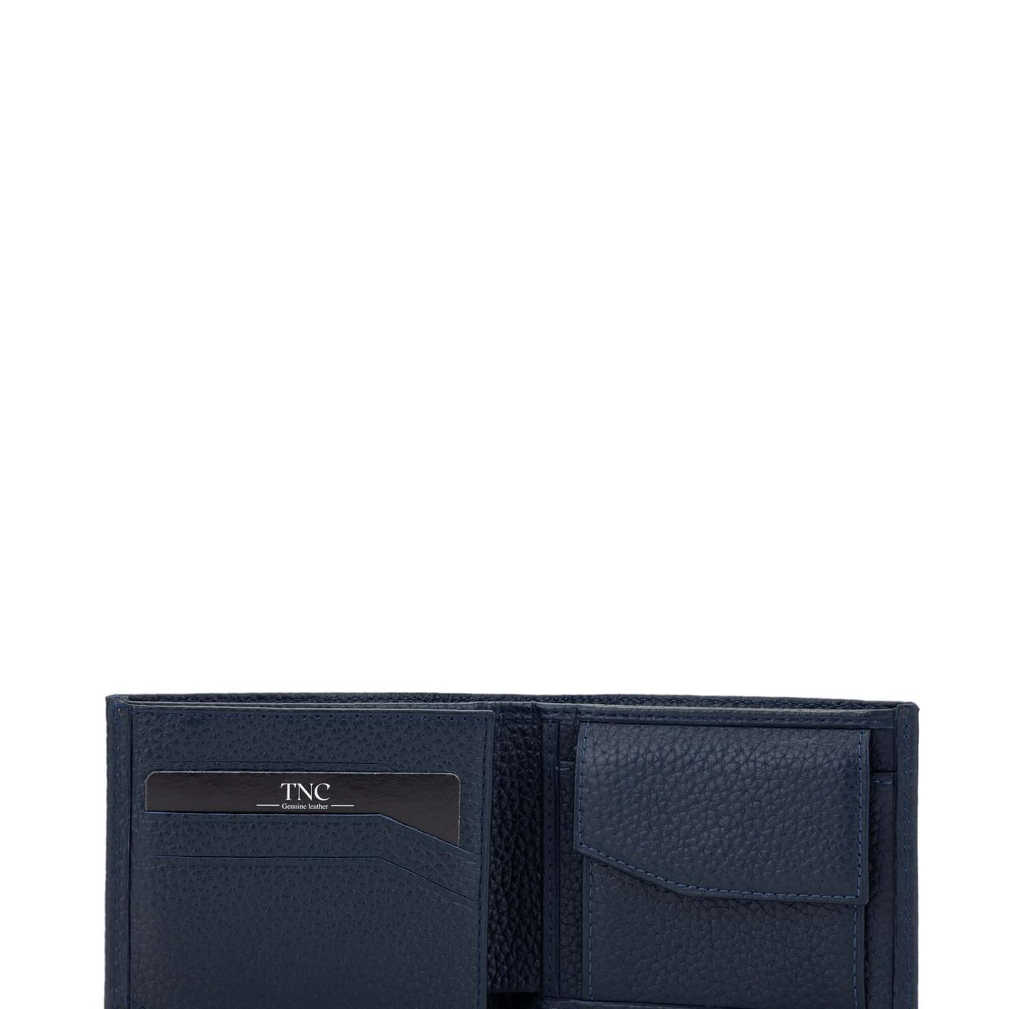 Tamer Tanca Erkek Hakiki Deri Lacivert Cüzdan Cuzdan