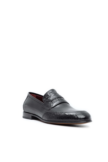  Tamer Tanca Erkek Hakiki Deri Siyah Bufalo Klasik Ayakkabı