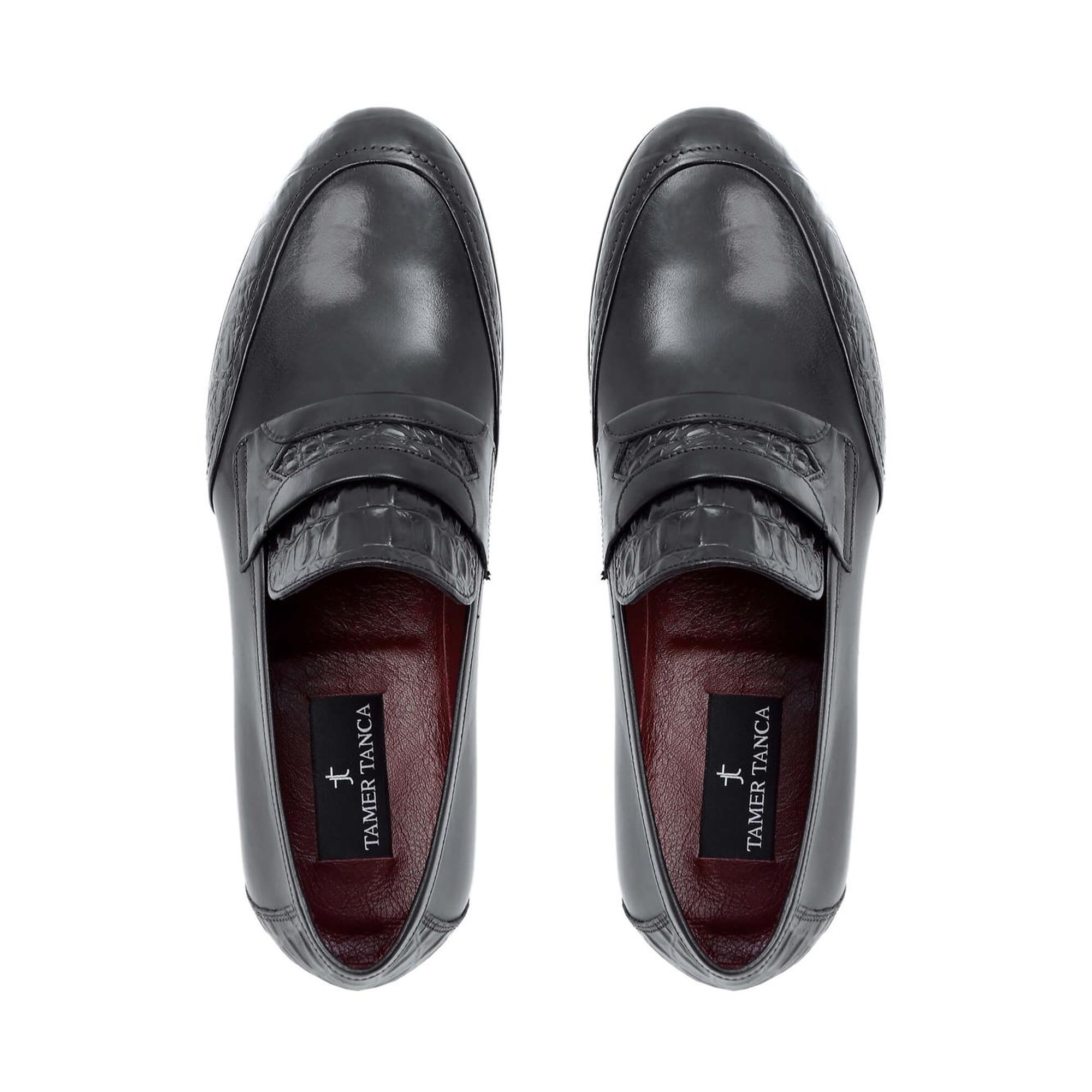Tamer Tanca Erkek Hakiki Deri Siyah Bufalo Klasik Ayakkabı