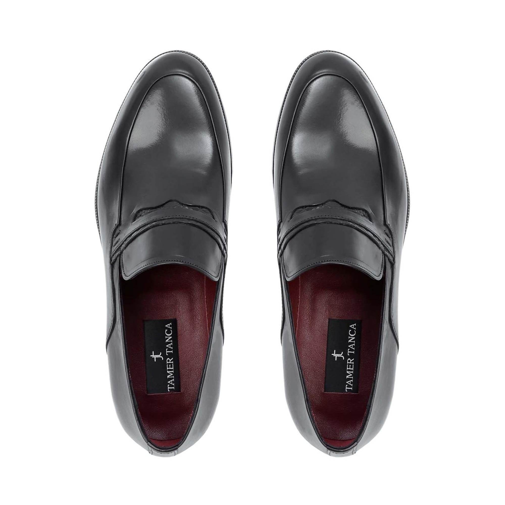 Tamer Tanca Erkek Hakiki Deri Siyah Bufalo Klasik Ayakkabı