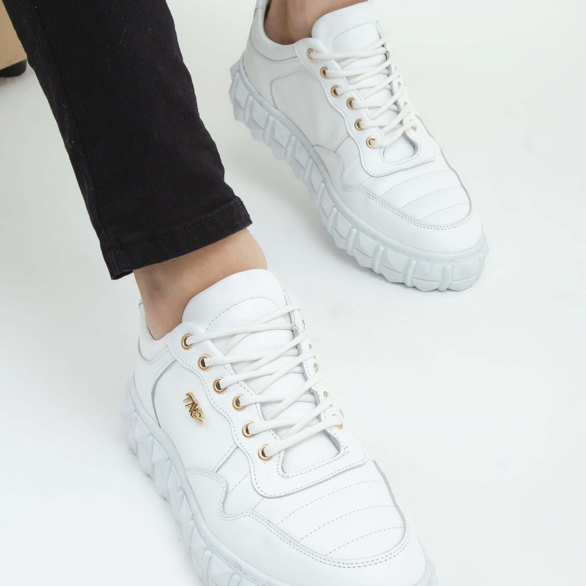 Tamer Tanca Erkek Hakiki Deri Beyaz Sneakers & Spor Ayakkabı