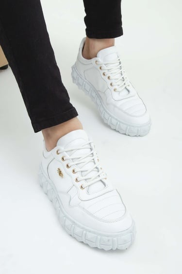  Tamer Tanca Erkek Hakiki Deri Beyaz Sneakers & Spor Ayakkabı
