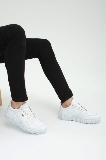  Tamer Tanca Erkek Hakiki Deri Beyaz Sneakers & Spor Ayakkabı