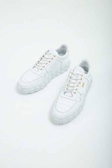  Tamer Tanca Erkek Hakiki Deri Beyaz Sneakers & Spor Ayakkabı
