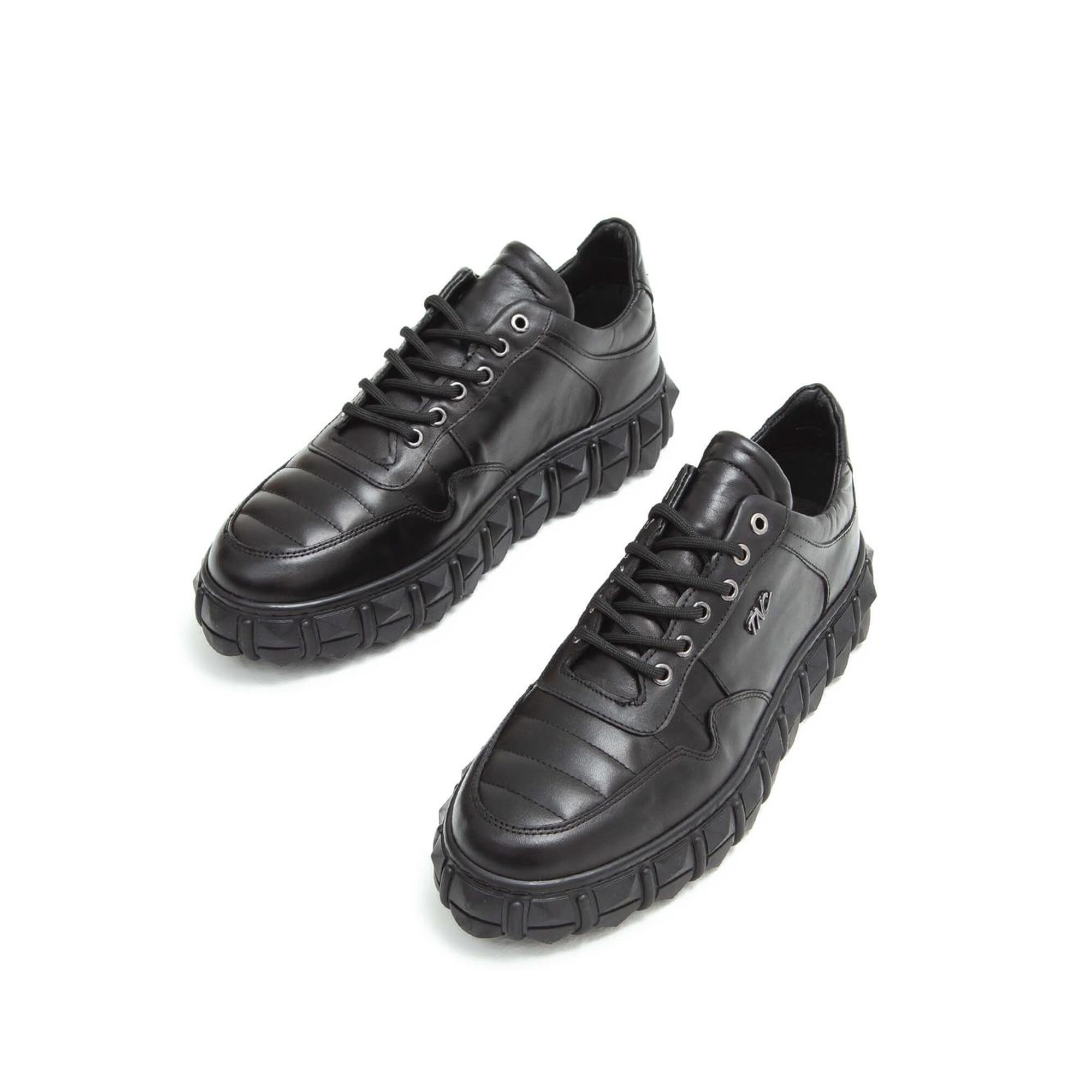 Tamer Tanca Erkek Hakiki Deri Siyah Sneakers & Spor Ayakkabı