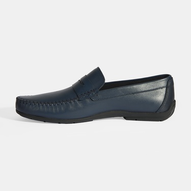 Jovian Lacivert Erkek Deri Slip-On Loafer